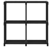 Eleganz Estantería en forma de cubo, 4 compartimentos, color negro, 69 x 30 x 72,5 cm, sistema de estanterías de tela para salón y dormitorio, marco de acero y 100% poliéster, ahorra espacio y