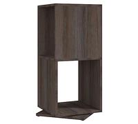 Eleganz Estantería giratoria gris y roble Sonoma 34,5 x 34,5 x 75,5 cm de material de madera - Sistema de estantería para ahorrar espacio para salón y oficina - Duradero y elegante