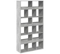 Eleganz Estantería gris hormigón, sistema de estanterías de madera, 100 x 33 x 187,5 cm, almacenamiento estable para libros y decoración, ideal para salón, oficina en casa