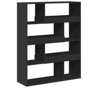 Eleganz Estantería negra 100 x 33 x 125,5 cm de material de madera - Sistema de estantería moderno para salón, oficina o habitación infantil - solución de almacenamiento estable y duradera
