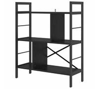 Eleganz Estantería negra con aspecto de roble 75 x 30 x 91 cm - Moderno sistema de estantería de madera para salón, oficina y más, almacenamiento estable para libros y decoración