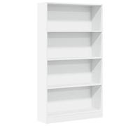 Eleganz Estantería para libros, color blanco, 80 x 24 x 143 cm, de material de madera, ahorra espacio y es estable para el salón, la oficina o la habitación de los niños, diseño moderno para más orden