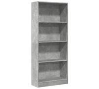 Eleganz Estantería para libros gris hormigón 60 x 24 x 143 cm de material de madera - Moderno sistema de estanterías para salón y oficina - Diseño estable para orden y estilo