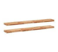 Eleganz Estantes de pared de madera maciza de acacia, tratados al aceite, 2 unidades. 140x20x4 cm - Durable y natural - Perfecto para sala de estar y cocina