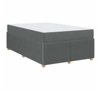 Eleganz Estructura de cama con colchón de 120 x 200 cm, funda de tela gris oscuro, diseño moderno y gran comodidad para un sueño reparador, ideal para dormitorios
