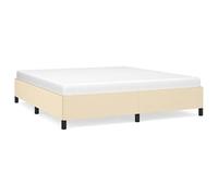 Eleganz Estructura de cama de 180 x 200 cm sin colchón, moderna cama de tela con marco estable, color crema, solución perfecta para un sueño reparador, ideal para dormitorios en apartamentos y casas