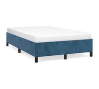 Eleganz Estructura de cama de terciopelo azul oscuro de 120 x 200 cm, cama moderna sin colchón para dormitorio, duradera y estable, diseño elegante para un sueño reparador
