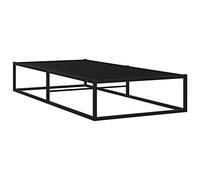 Eleganz Estructura de cama negra de 100 x 200 cm - Moderna cama de metal con estructura estable - Ideal para dormitorios y espacios pequeños - Duradero y fácil de montar