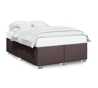 Eleganz Estructura de cama sin colchón de 140 x 200 cm - Moderna cama de tela en color marrón oscuro para dormitorio, estable y duradera con alta resistencia, perfecta para espacios pequeños