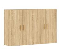 Eleganz Juego de 2 armarios de pared de roble Sonoma, madera de roble, muebles de salón para viviendas modernas, ahorran espacio y son duraderos, ideales para espacios pequeños