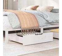 Eleganz Juego de 2 cajones de cama de madera maciza de pino, 65 x 55 x 17 cm, duraderos y elegantes para almacenamiento de ropa y dormitorio