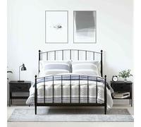 Eleganz Juego de 2 mesitas de noche con aspecto de roble negro, 40 x 42 x 45 cm, madera laminada y metal, elegante y estable, cómoda para dormitorio