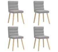 Eleganz Juego de 4 sillas de comedor, color gris nube, modernas sillas de tela para salón y comedor, cómodas y duraderas, ideales para familias y anfitriones