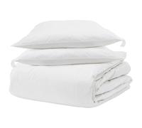 Eleganz Juego de edredón de 3 piezas con plumas de plumón, ropa de cama blanca para un sueño reparador, transpirable e hipoalergénico, perfecto para personas alérgicas y noches frías