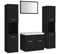 Eleganz Juego de muebles de baño de madera, acrílico y cerámica, diseño moderno para baños pequeños, duradero y fácil de limpiar