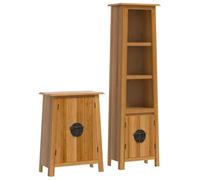 Eleganz Juego de muebles de baño de pino macizo de 2 piezas - Juego de muebles de baño duradero para un diseño elegante y práctico de baño