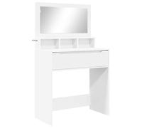 Eleganz Juego de muebles de dormitorio, tocador con espacio de almacenamiento, color blanco, 80 x 39,6 x 135 cm, de material de madera, ahorra espacio y estilo para dormitorio