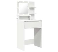 Eleganz Juego de muebles de dormitorio tocador con estante de madera - Blanco 80 x 39,6 x 135 cm - Ahorra espacio y elegante para tu dormitorio