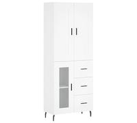 Eleganz Juego de muebles de salón moderno con espacio de almacenamiento, ahorra espacio para espacios pequeños, color blanco, 69,5 x 34 x 180 cm