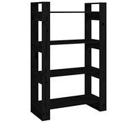 Eleganz Librería de madera maciza de pino, separador de estancias, 80 x 35 x 125 cm, duradera y respetuosa con el medio ambiente, ideal para pequeños apartamentos y oficinas