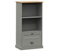Eleganz Librería VIGO Gris 60 x 35 x 114,5 cm de madera maciza de pino con acabado encerado - Sistema de estanterías estable para salón, oficina o habitación infantil - Diseño natural para más espacio