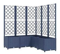 Eleganz Macetero con enrejado de color gris azulado 120 x 120 x 136 cm - Maceta grande de polipropileno (polipropileno) para jardín, terraza y balcón - resistente a la intemperie y duradero - Ideal