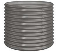 Eleganz Macetero de acero galvanizado, 80 x 80 x 68 cm, color gris, gran macetero para jardín, terraza y balcón, resistente a la intemperie y duradero, ideal para jardines pequeños y grandes