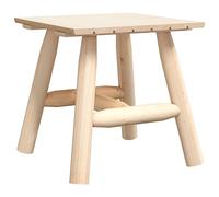 Eleganz Mesa auxiliar de madera maciza de abeto, 49 x 49 x 50 cm, natural y duradera para jardín, terraza o balcón, madera sin tratar para un ambiente rústico