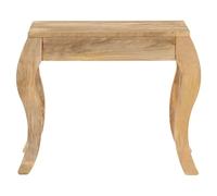 Eleganz Mesa auxiliar de madera maciza de mango encalada 45 x 45 x 40 cm - Mesa de salón moderna para espacios pequeños, duradera y respetuosa con el medio ambiente