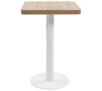 Eleganz Mesa auxiliar moderna de 50 x 50 cm de MDF y acero, moderna mesa auxiliar para cocina, salón o jardín, duradera y elegante