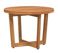 Eleganz Mesa auxiliar redonda de madera maciza de acacia con acabado al óleo - jardín, balcón o terraza - duradera y natural
