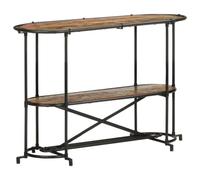Eleganz Mesa consola de madera maciza recuperada y hierro, 110x42x76 cm - Mesa de salón rústica para espacios pequeños, duradera y ecológica