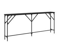 Eleganz Mesa consola de roble negro, 180 x 23 x 75 cm, de tablero de fibra de densidad media, diseño delgado para pasillo, salón o cocina, superficie estable para decoración y más