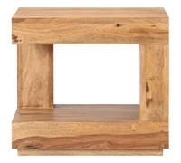 Eleganz Mesa de centro de madera maciza de acacia, 45 x 45 x 40 cm, moderna, duradera y estable, ideal para habitaciones pequeñas y familias