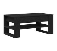 Eleganz Mesa de centro de roble negro, 102 x 55 x 45 cm, moderna mesa de salón de madera, duradera y estable, perfecta para pequeños apartamentos y familias