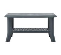 Eleganz Mesa de centro verde 90 x 60 x 46 cm - Mesa moderna de plástico para salón, duradera y fácil de limpiar, ideal para espacios pequeños