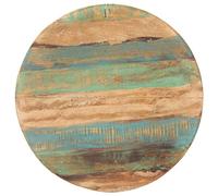 Eleganz Mesa de comedor de 80 cm de madera maciza reciclada con colores mixtos y recubrimiento en polvo negro. Perfecto para apartamentos pequeños y viviendas sostenibles