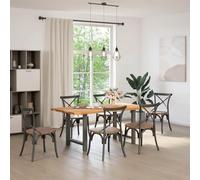 Eleganz Mesa de comedor de madera maciza de roble 180 x 90 cm - Rectangular, finamente pulida y lacada clara, perfecta para familias y salas de estar modernas