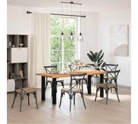 Eleganz Mesa de comedor de madera maciza de roble, 200 x 90 x 74 cm, rectangular, finamente pulida y lacada clara, perfecta para salón y comedor