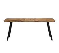 Eleganz Mesa de comedor de teca reciclada y acero de 180 x 90 cm, duradera y elegante para sala de estar y comedor, perfecta para familias y viviendas sostenibles