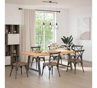 Eleganz Mesa de comedor maciza de roble de 220 x 120 cm, rectangular para salón y comedor, finamente pulida y lacada clara, duradera y elegante
