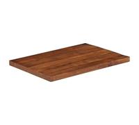 Eleganz Mesa rectangular de 80 x 60 x 2,5 cm de madera maciza reciclada. Acabado natural, duradero y respetuoso con el medio ambiente para cocina, salón u oficina