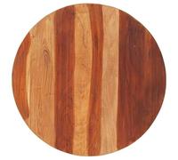 Eleganz Mesa redonda de madera de acacia maciza de 70 cm con acabado marrón miel, duradero y natural para cocina, salón o jardín