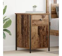 Eleganz Mesillas de noche de 2 unidades de tablero de fibra de densidad media, diseño de madera vieja, 40 x 42 x 60 cm, elegantes y estables para dormitorios y habitaciones de invitados, ahorro de