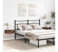 Eleganz Mesita de noche colgante, 2 unidades, de roble ahumado, 40 x 30 x 15 cm, material de madera, ahorra espacio y es moderna para dormitorio, habitación de invitados o dormitorio