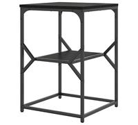 Eleganz Mesita de noche con aspecto de roble negro, 41 x 40 x 60 cm, madera de ingeniería y acero, mesa auxiliar moderna para salón y dormitorio, diseño estable y ahorra espacio