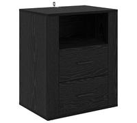 Eleganz Mesita de noche con aspecto de roble negro, 50 x 36 x 60 cm, elegante mesita de noche de madera para dormitorio, ahorra espacio y es duradera