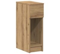 Eleganz Mesita de noche con cajón de madera de roble Artisan, diseño de roble Artisan, 20 x 36 x 60 cm, moderna mesa auxiliar para dormitorio, ahorra espacio y es duradera