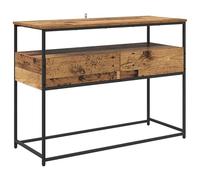 Eleganz Mesita de noche de madera 100 x 40 x 75 cm con aspecto de madera vieja - Elegante mesa auxiliar para dormitorio, salón y habitaciones de invitados - duradera y fácil de limpiar