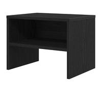 Eleganz Mesita de noche de madera de 40 x 40 x 30 cm - Mesita de noche moderna para dormitorio en aspecto de roble negro, ahorra espacio y es estable
